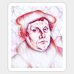 Martin Luther Portrait | Martin Luther Artwork | Line Art Sticker